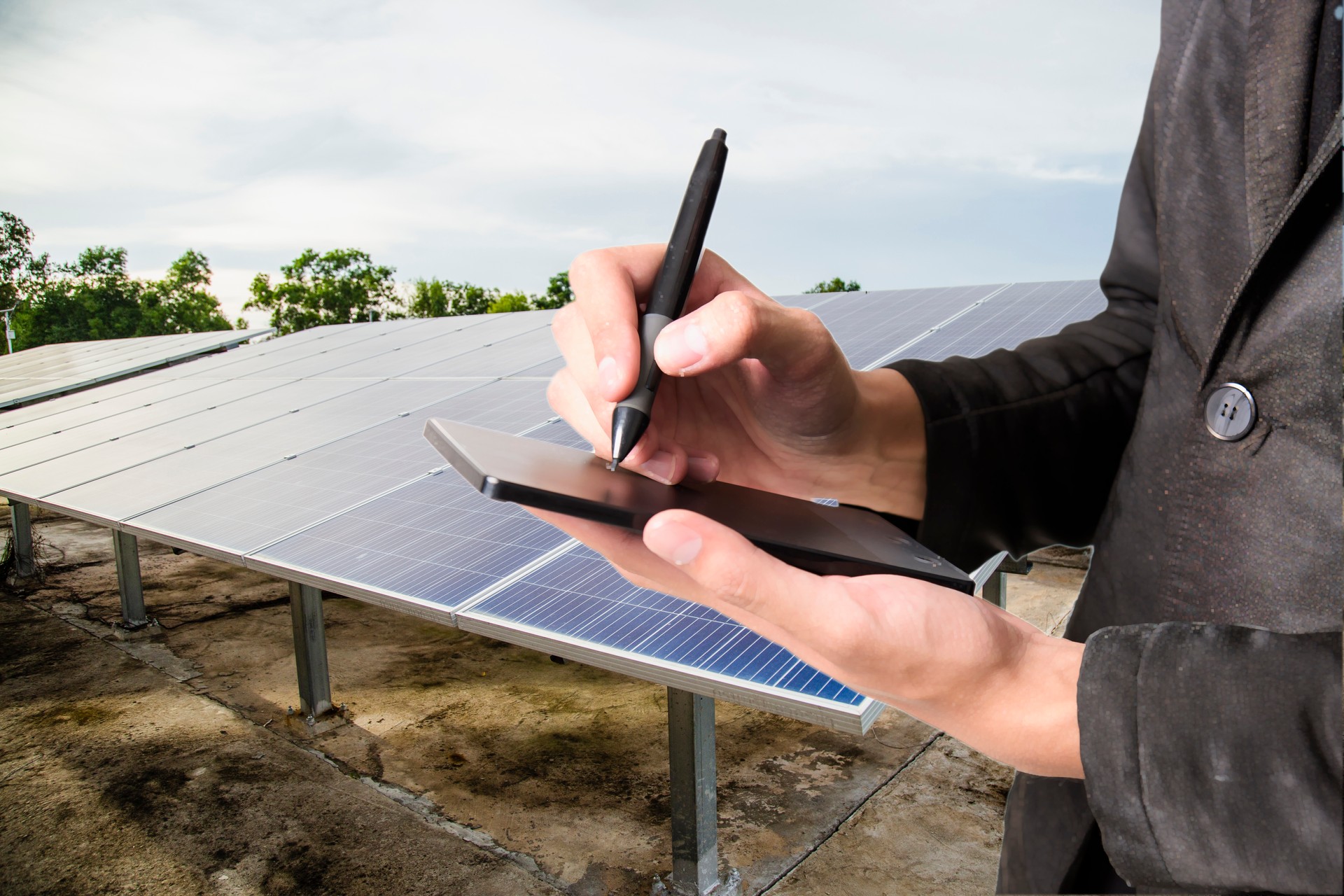 Solar cell farm and cooling system to inspect and maintain solar panels.